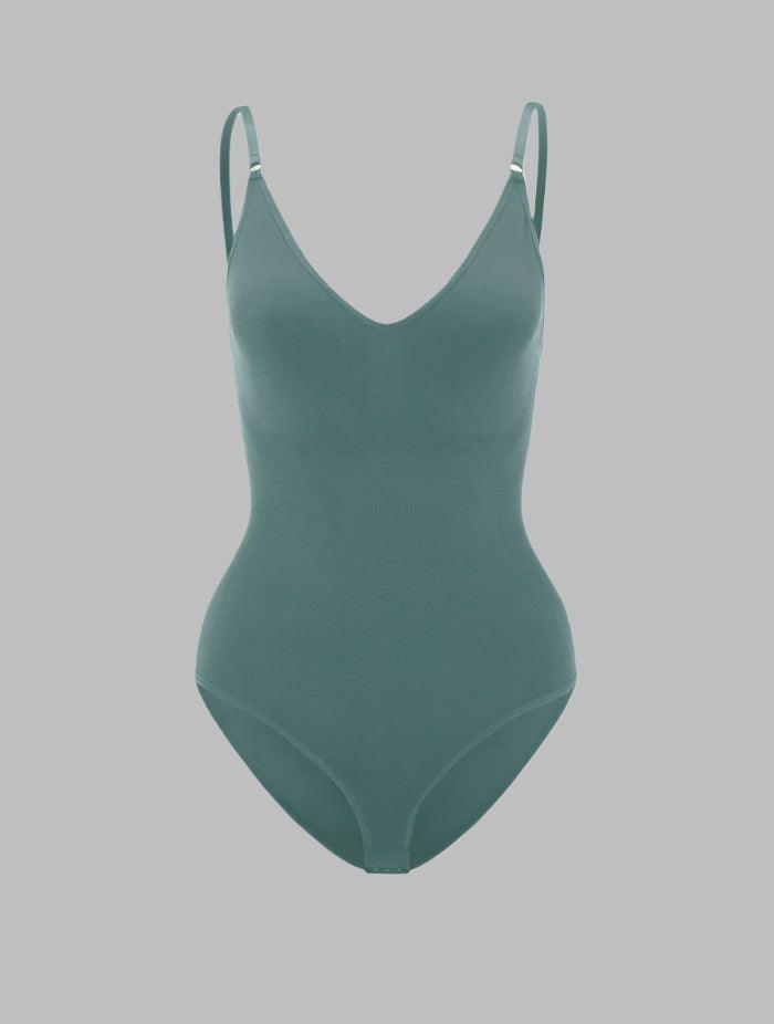Seamless compression shapewear bodysuit for women, designed for all-day comfort.