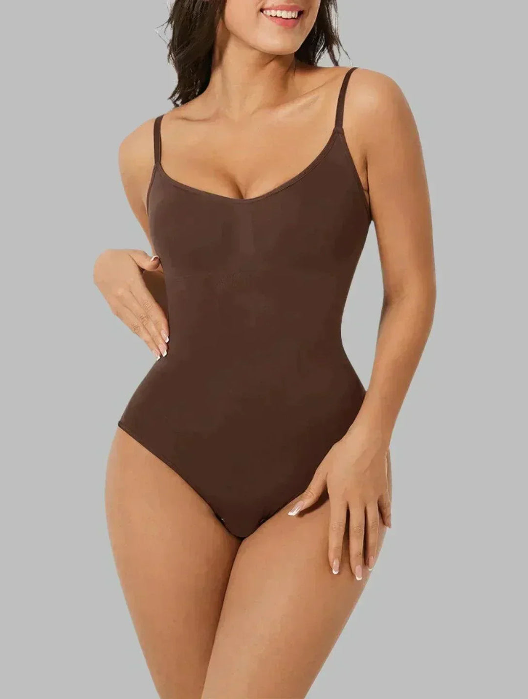Women's PowerSculpt bodysuit featuring butt lifter & tummy control for enhanced curves.