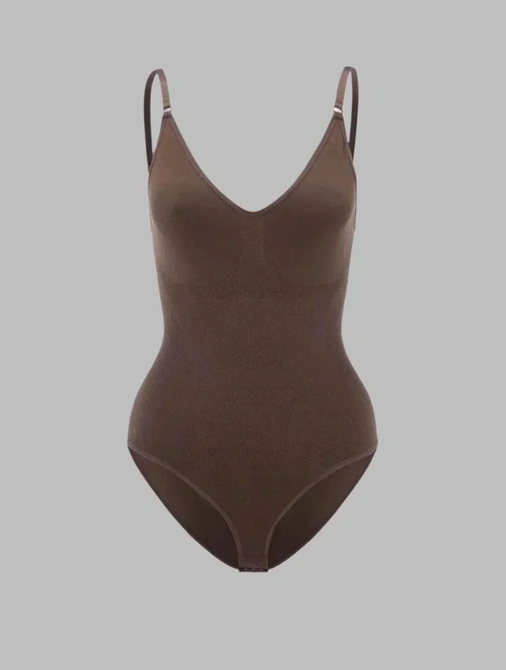 Invisible seamless shapewear bodysuit for women, perfect under any outfit.