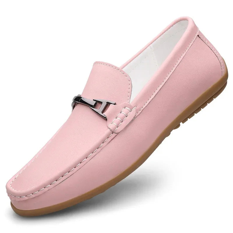 Durable women's leather loafers with a matte finish, built for lasting wear and comfort