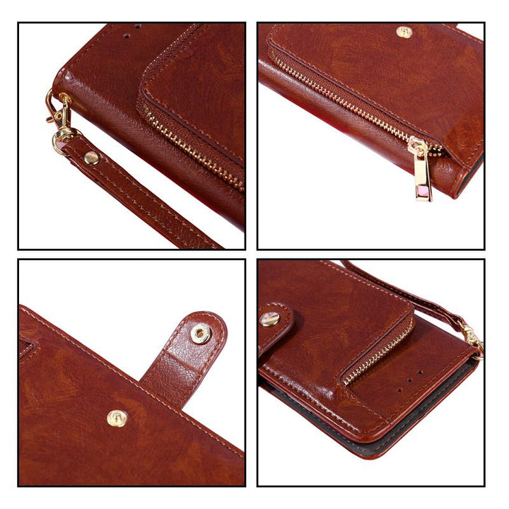 Stylish travel accessory: women's phone wallet with card holder & secure magnetic closure