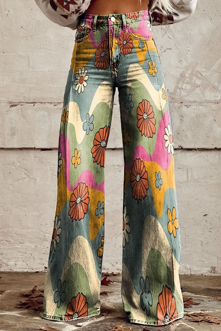 Lightweight women's relaxed fit jeans, ideal for breathable casual summer outfits.