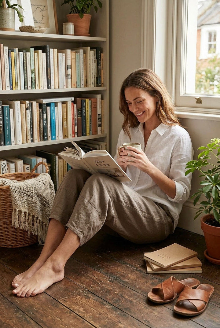 Versatile women's relaxed fit linen pants, great for leisure, everyday wear, and stylish summer outfits.