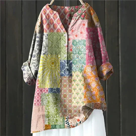 Womens short sleeve relaxed blouse, offering easy wear and ultimate comfort for any casual occasion.
