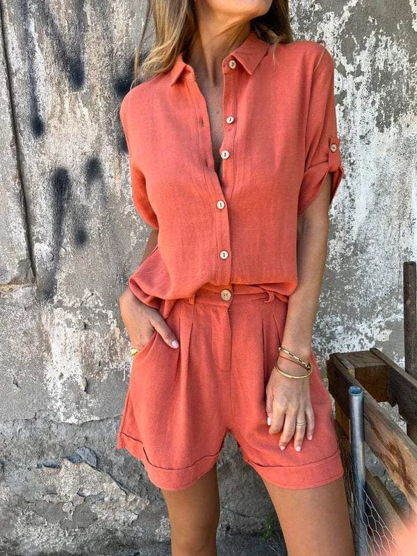 Versatile women's two-piece set, ideal for spring & summer casual wear, available in black.