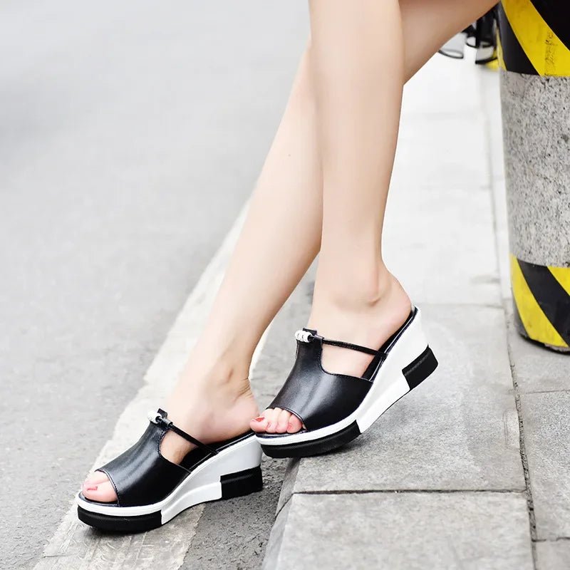 Stylish open-toe women's platform sandals, adorned with shimmering rhinestones, ideal for summer footwear.