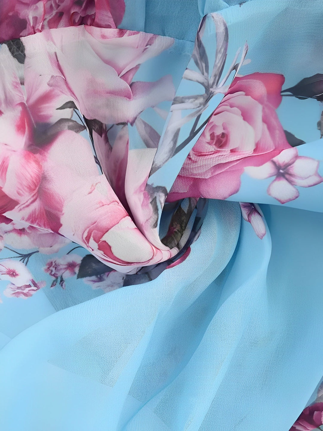 Fresh spring women's floral cold shoulder mini dress, short & sweet with romantic ruffle details.