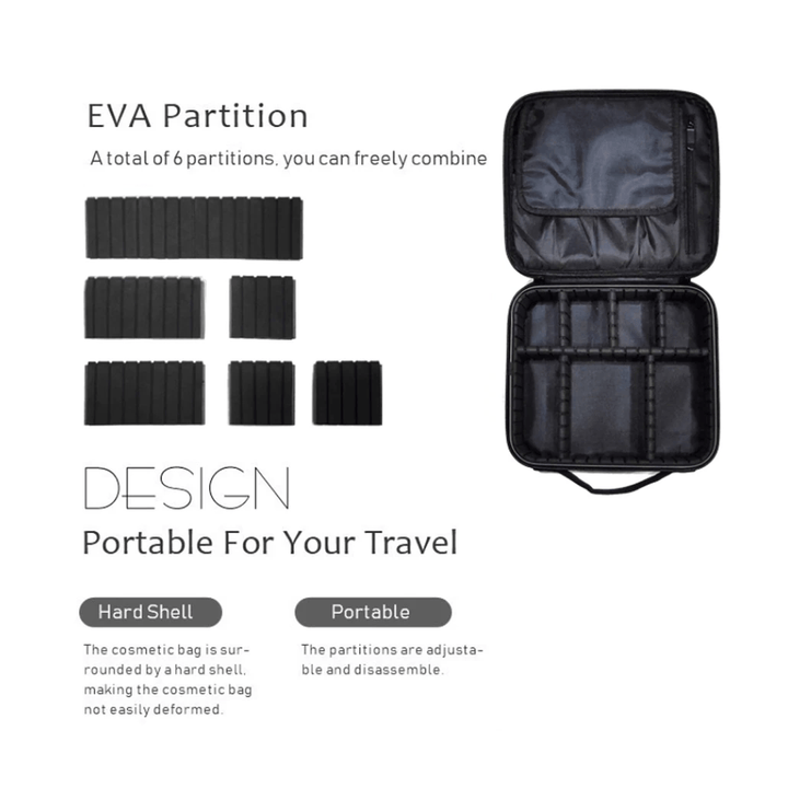 Rose red portable cosmetic organizer, a convenient travel bag for all your beauty products.