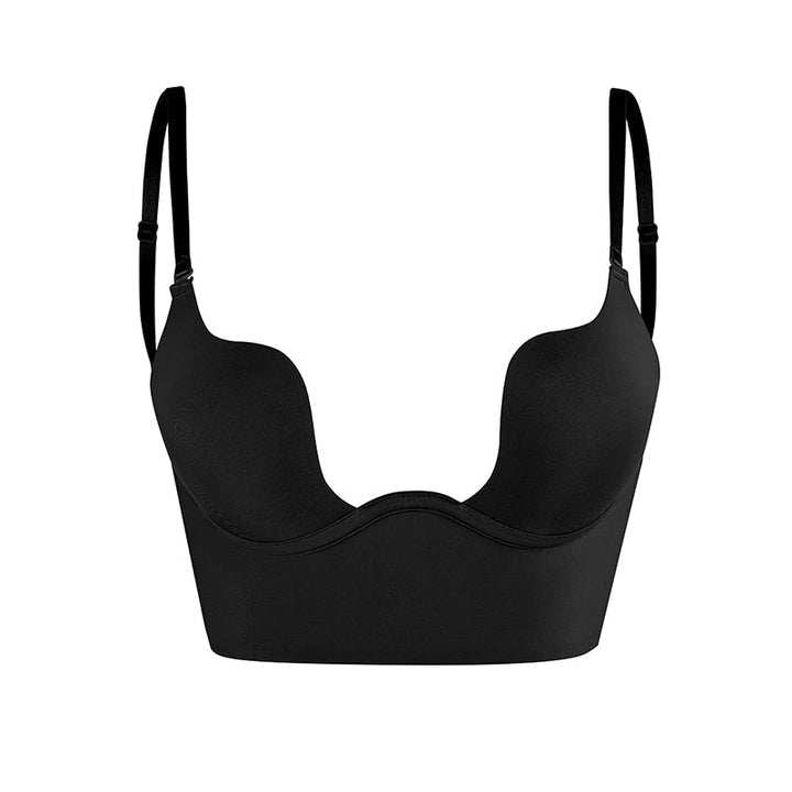 Comfortable women's seamless plunge backless shaper, providing smooth, invisible shaping & support.