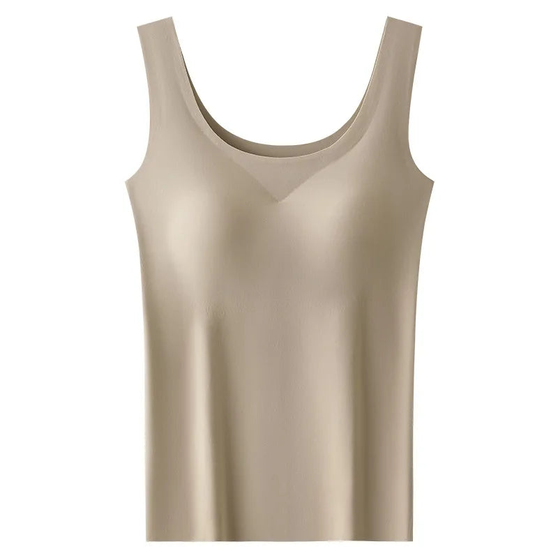 Everyday women's seamless tank top, perfect for layering. Features a built-in bra for ultimate smooth comfort.