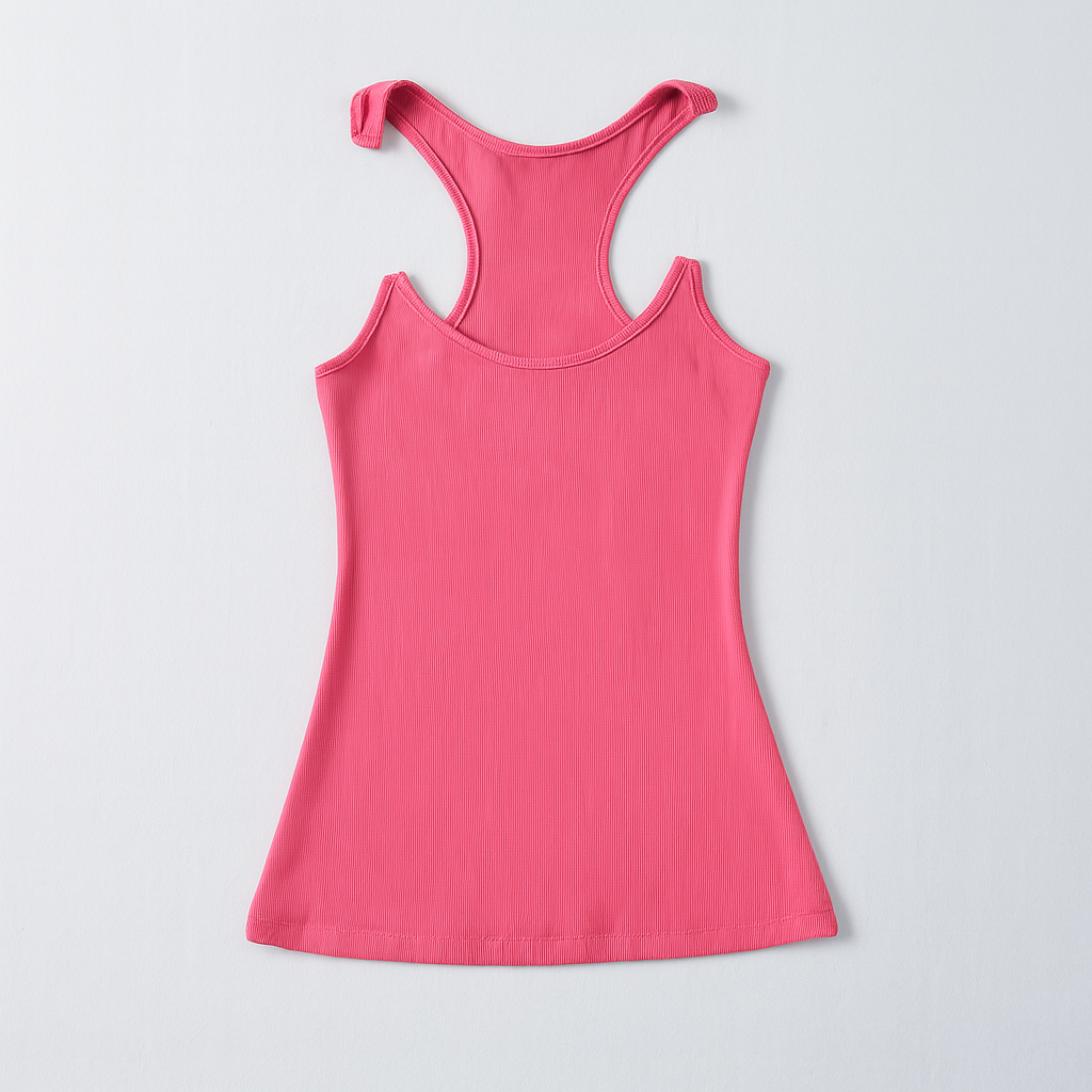 Comfortable women's seamless tank top with subtle invisible straps. Provides a smooth, sleek base for any outfit.