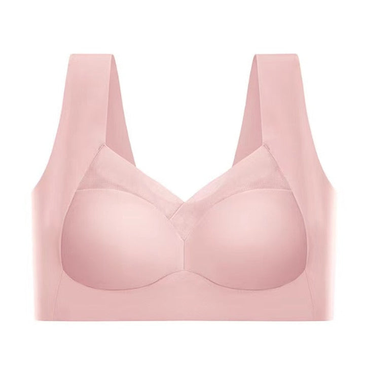 Comfortable women's seamless bra with wireless design for all-day smooth comfort and shaping.
