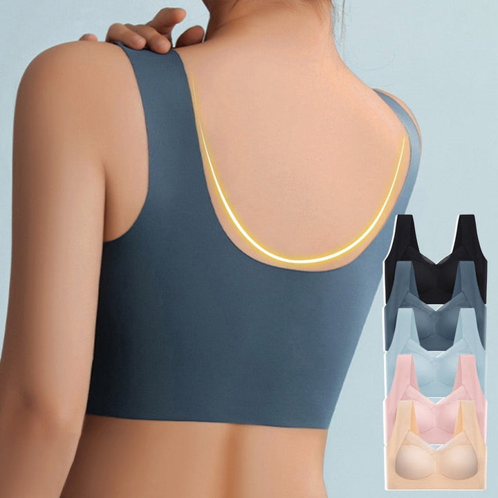 Soft, comfortable wireless bra for women, offering gentle shaping and a seamless look.