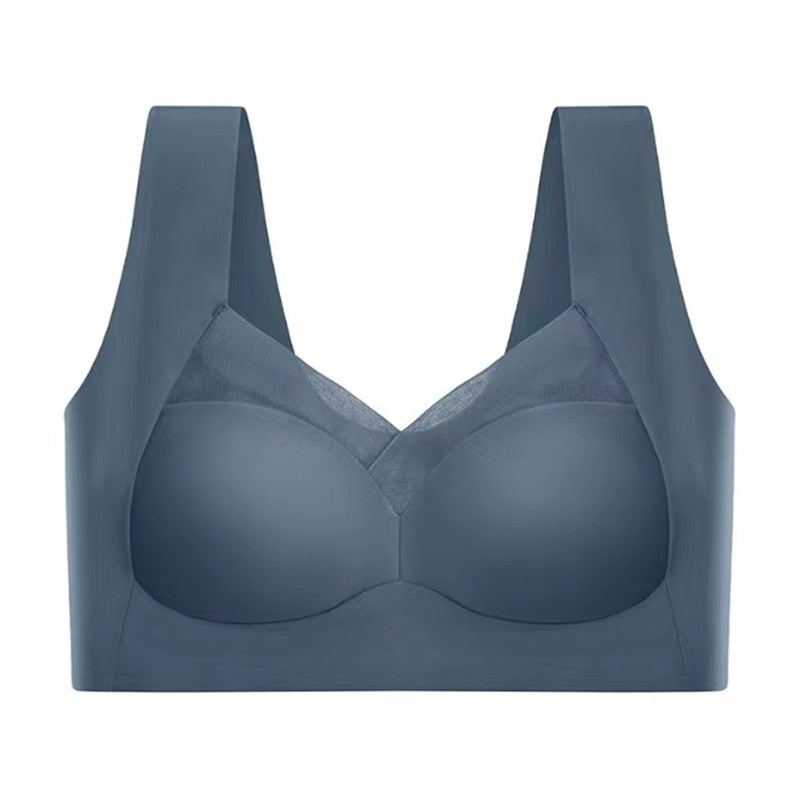 Everyday women's lingerie: a seamless, wireless shaper bra in a neutral tone for smooth comfort.