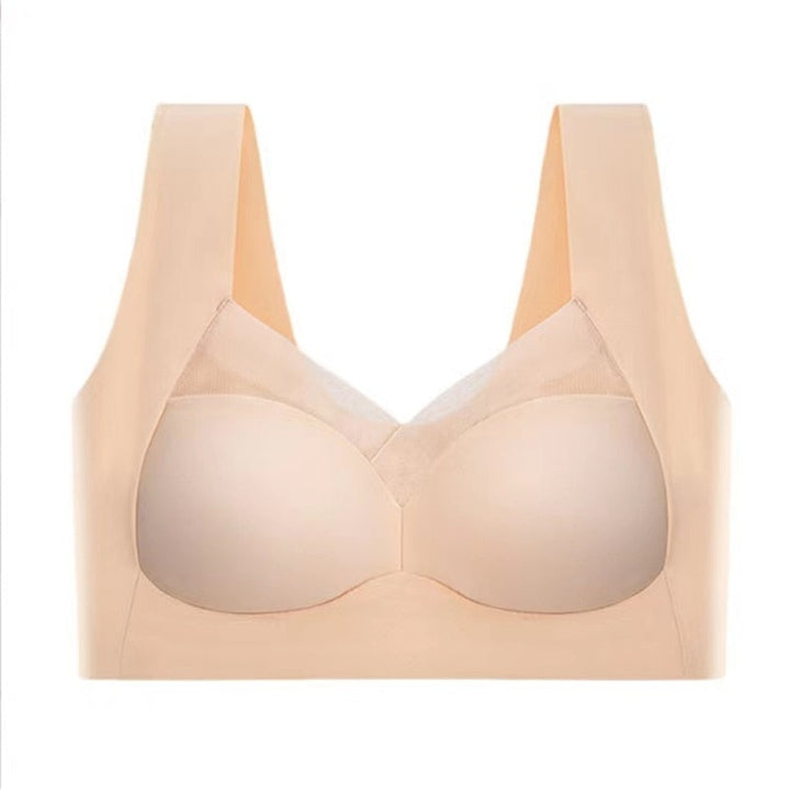 Nude seamless wireless bra, offering gentle support and smooth comfort for everyday wear.