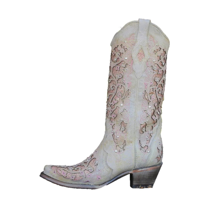 Unique women's fashion boots: sparkling sequins, elegant pointed toe, and a sturdy block heel.