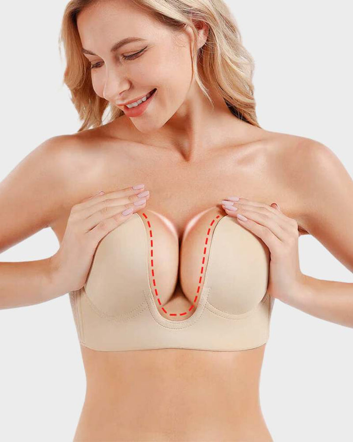 Everyday women's intimate undergarment: a comfortable, seamless push-up plunge bra for invisible support & shaping.