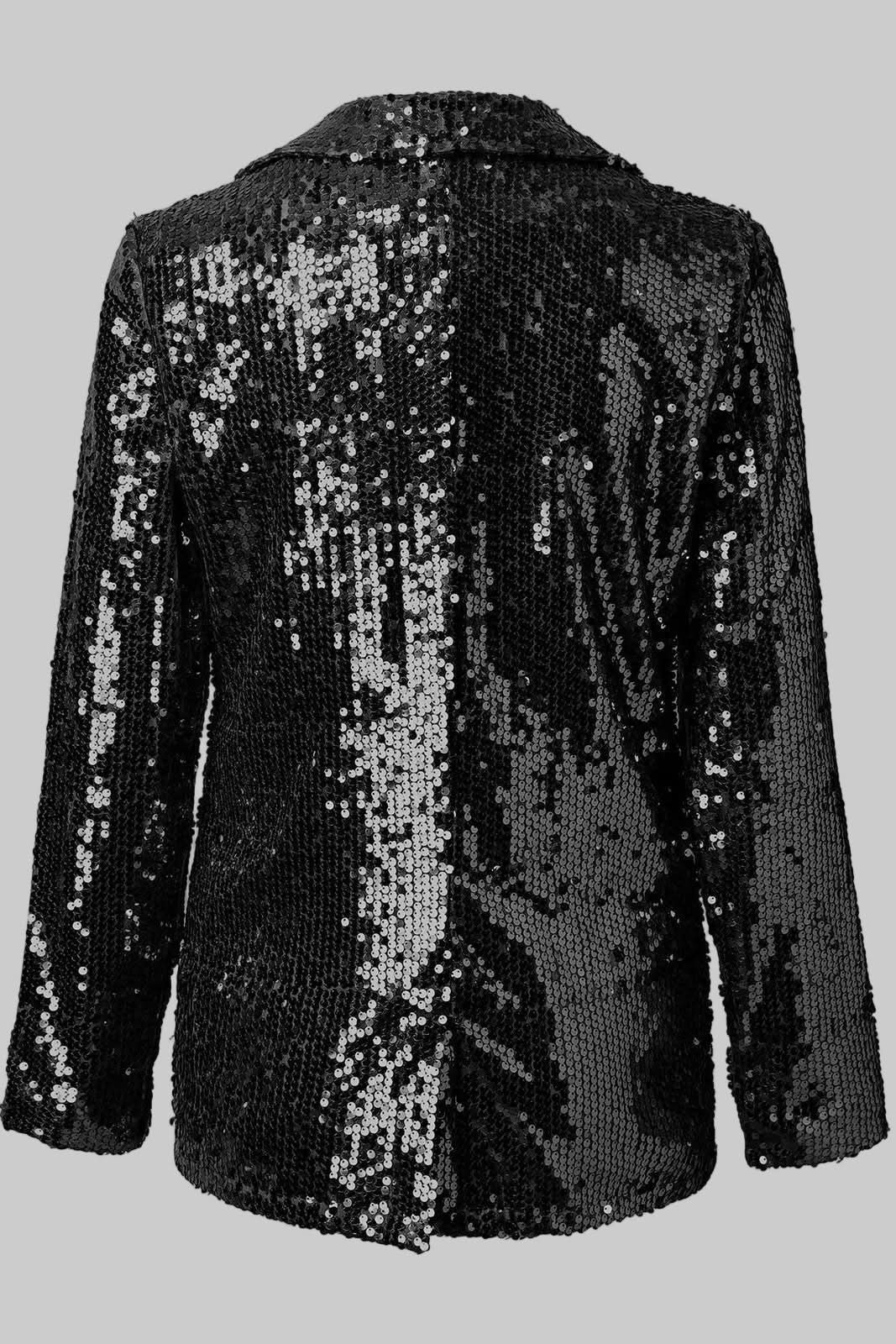 Elegant women's evening blazer, fully sequined for a sparkling party look and special events.