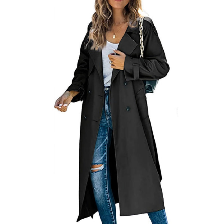 Classic women's slim trench coat offering effortless style; a versatile & elegant light jacket for any occasion.