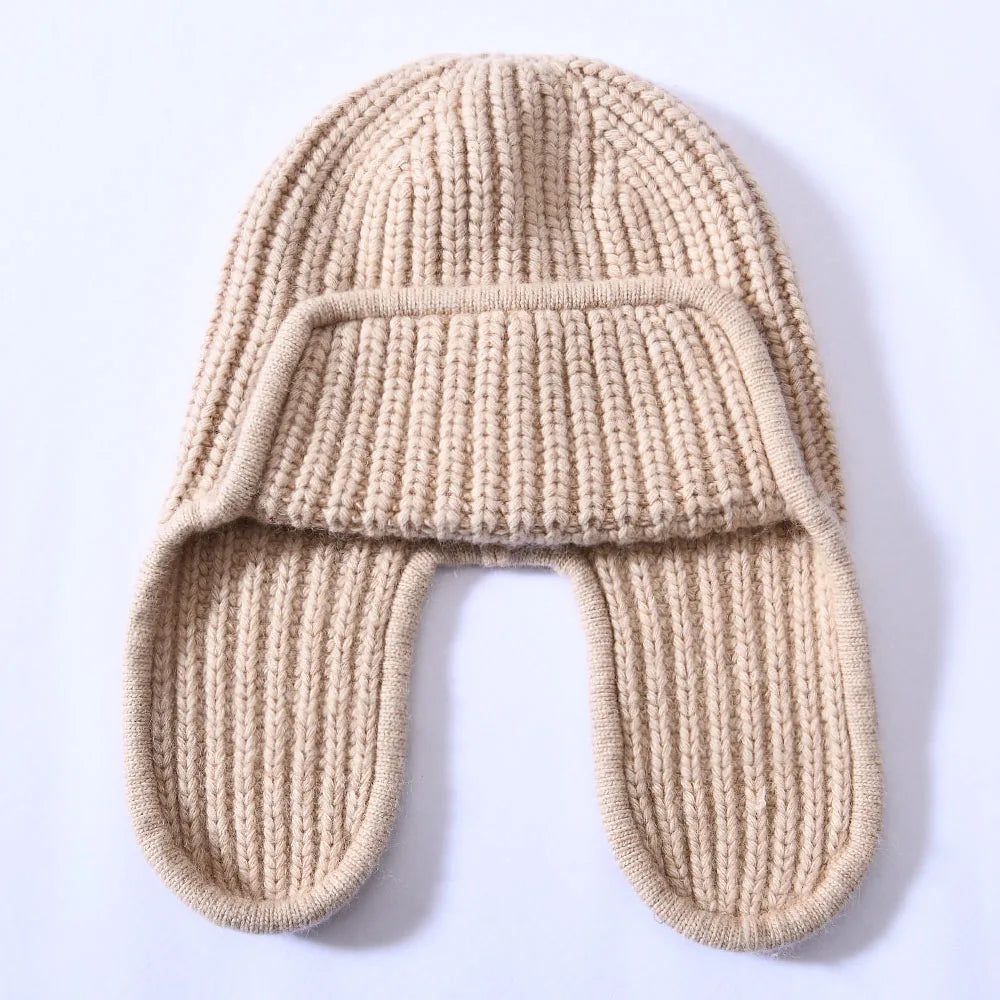 Women's winter fashion accessory: a comfortable cashmere blend beanie for warmth and style.
