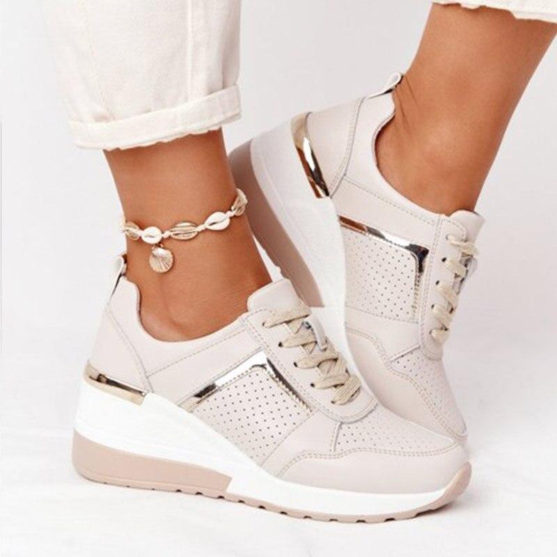 Women's soft cushioned comfort sneakers for walking. Ideal everyday casual footwear with arch support.