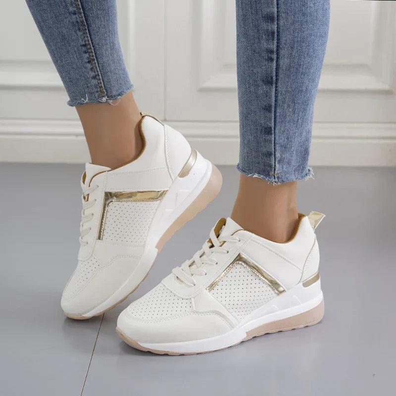 Women's everyday walking sneakers featuring soft cushioning, breathable design, & durable anti-slip sole.
