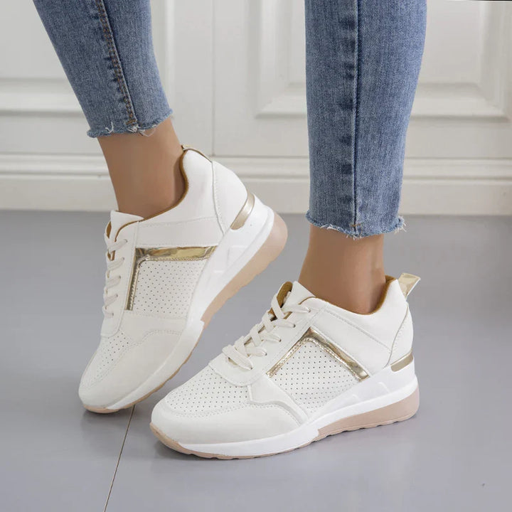 Women's everyday walking sneakers featuring soft cushioning, breathable design, & durable anti-slip sole.