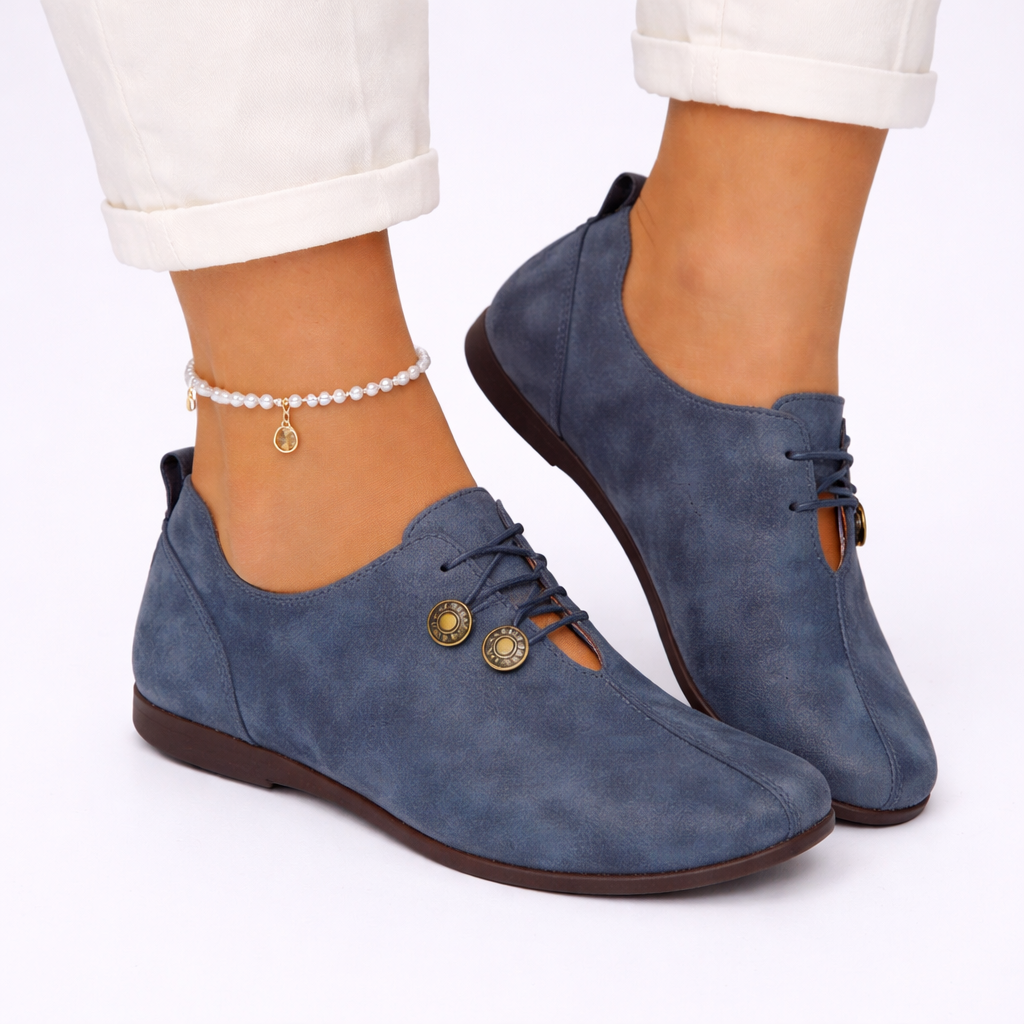 Women's soft orthopedic comfort loafers, perfect for everyday walking. Slip-on casual flats with arch support.