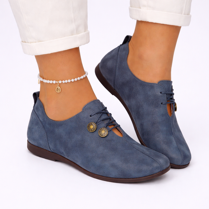 Women's soft orthopedic comfort loafers, perfect for everyday walking. Slip-on casual flats with arch support.