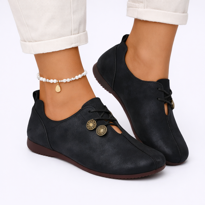 Orthopedic women's comfort loafers, soft slip-on design ideal for casual walking and all-day wear.