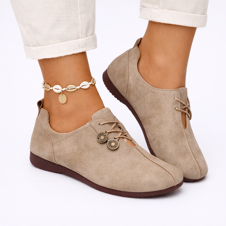 Soft women's casual loafers, slip-on style for easy wear. Orthopedic comfort flats for walking & everyday.