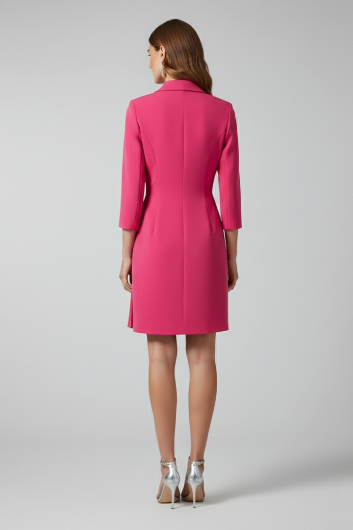 Women's elegant notched collar dress, a versatile blazer style for sophisticated work or social events.