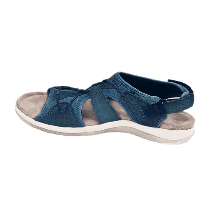 Group of women's sandals, emphasizing the sporty, comfortable, and casual fashion aspect.