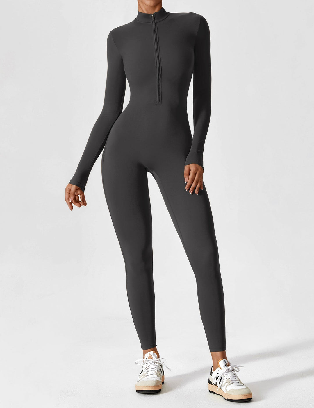 Onepiece women's stretchy zip-up jumpsuit, a must-have for building a functional and fashionable spring wardrobe