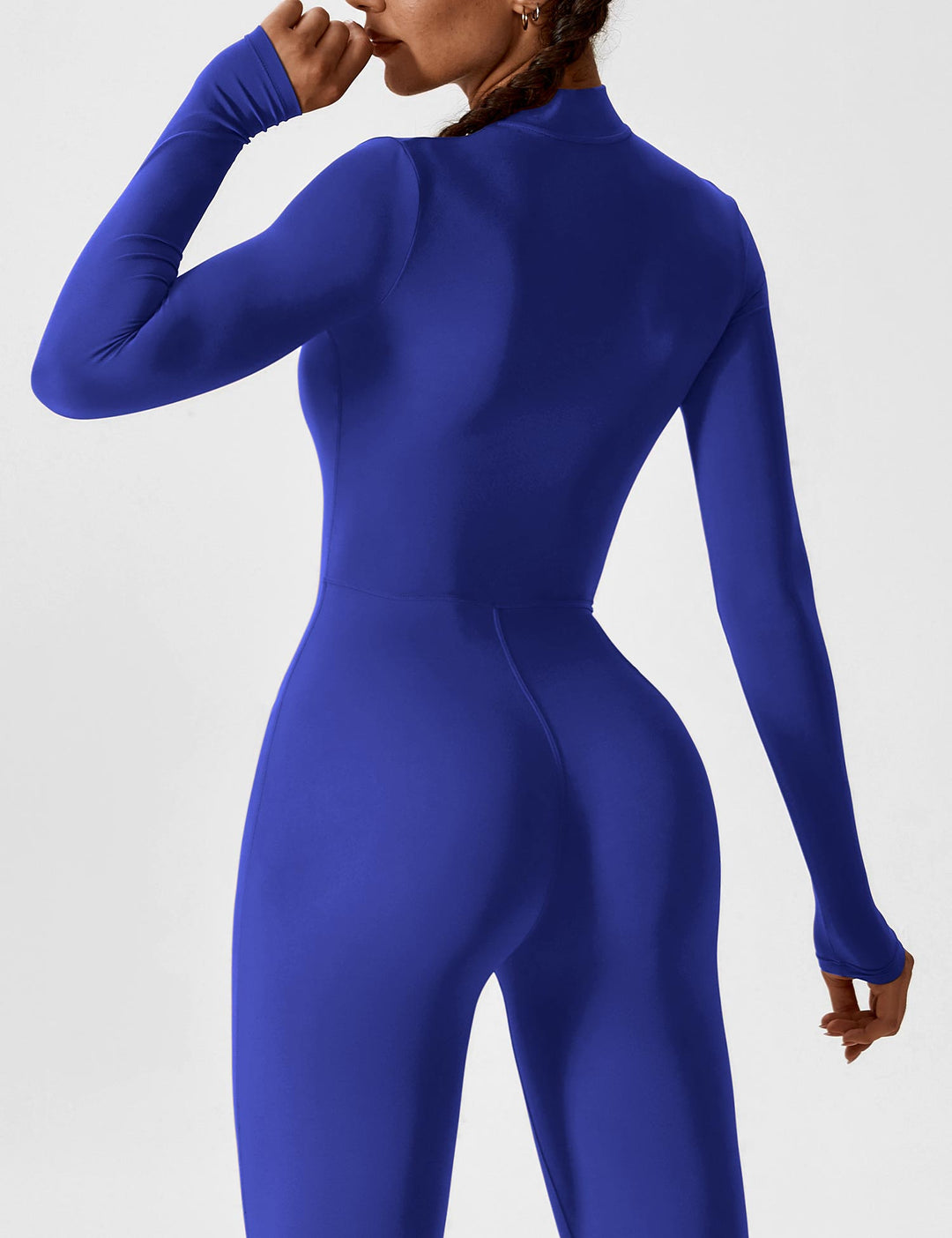 Comfortable stretchy women's jumpsuit featuring a secure zipper, a must-have for spring wardrobes