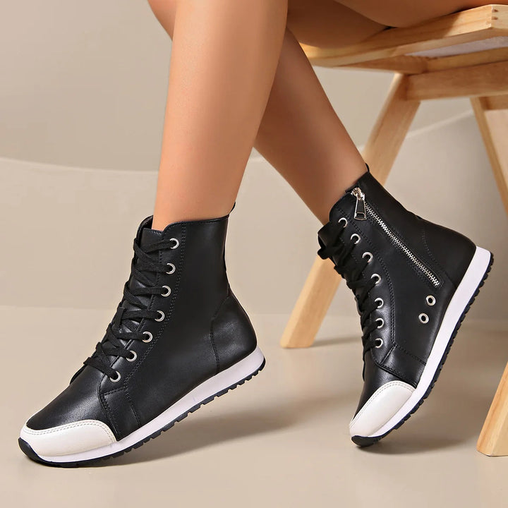 Women's stylish high-top orthopedic sneakers for all-day comfort & support.