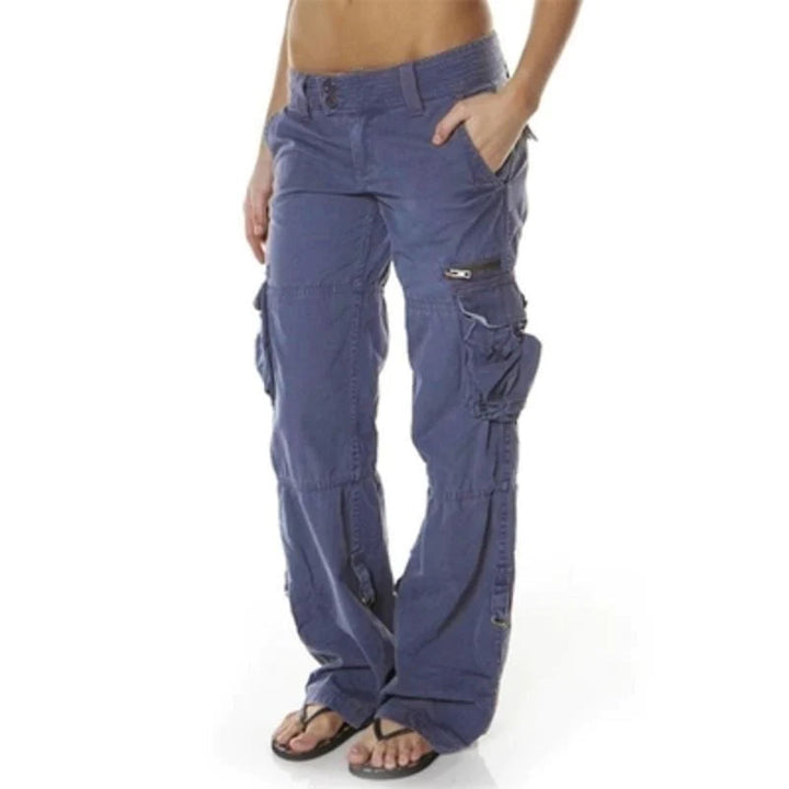 Comfortable women's versatile cargo pants, ideal for outdoor activities or relaxed casual fashion.