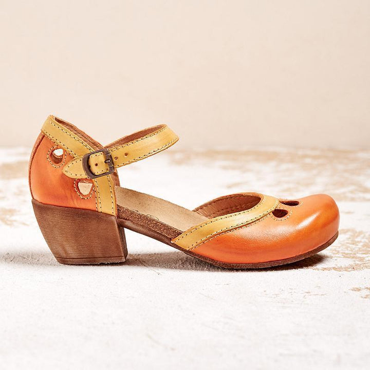 Casual chic women's open toe block heel sandals. Ideal comfortable summer footwear for everyday or vacation.