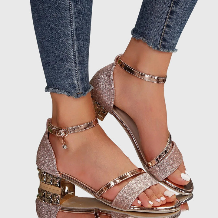 Dressy women's orthopedic heeled sandals, combining sophisticated style with ultimate comfort.