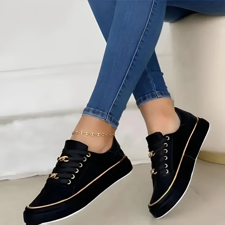 Breathable women's orthopedic sneakers with soft mesh upper and supportive sole, perfect for walking & comfort.