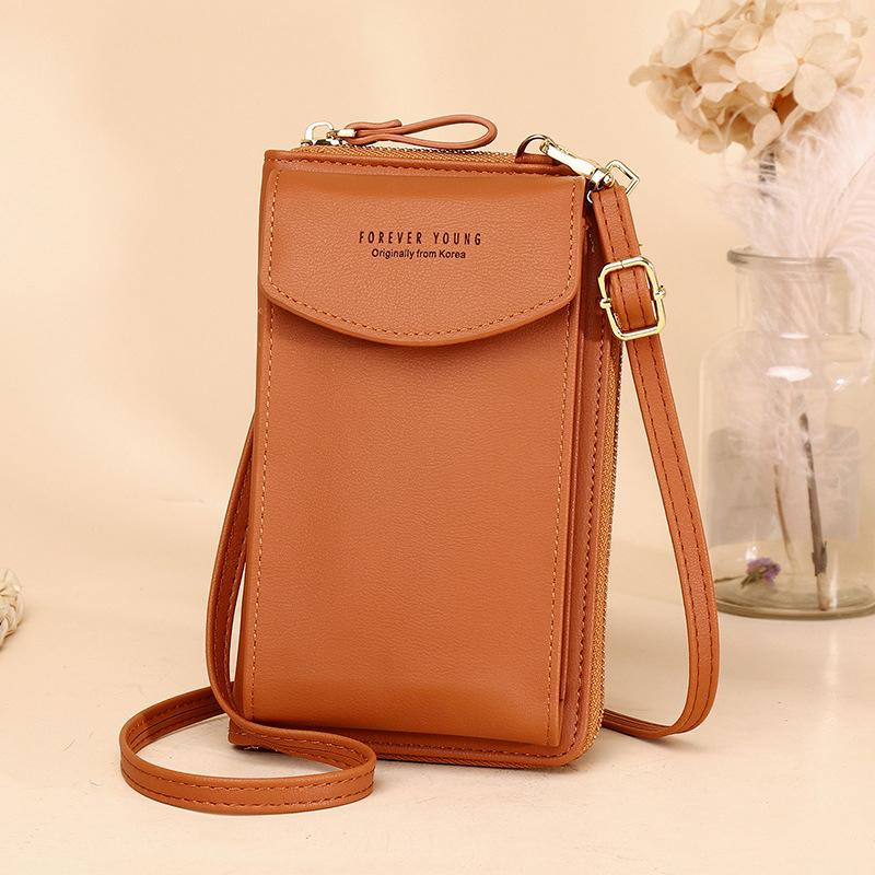 Women's PU leather fashion accessory: a durable and elegant crossbody pouch wallet