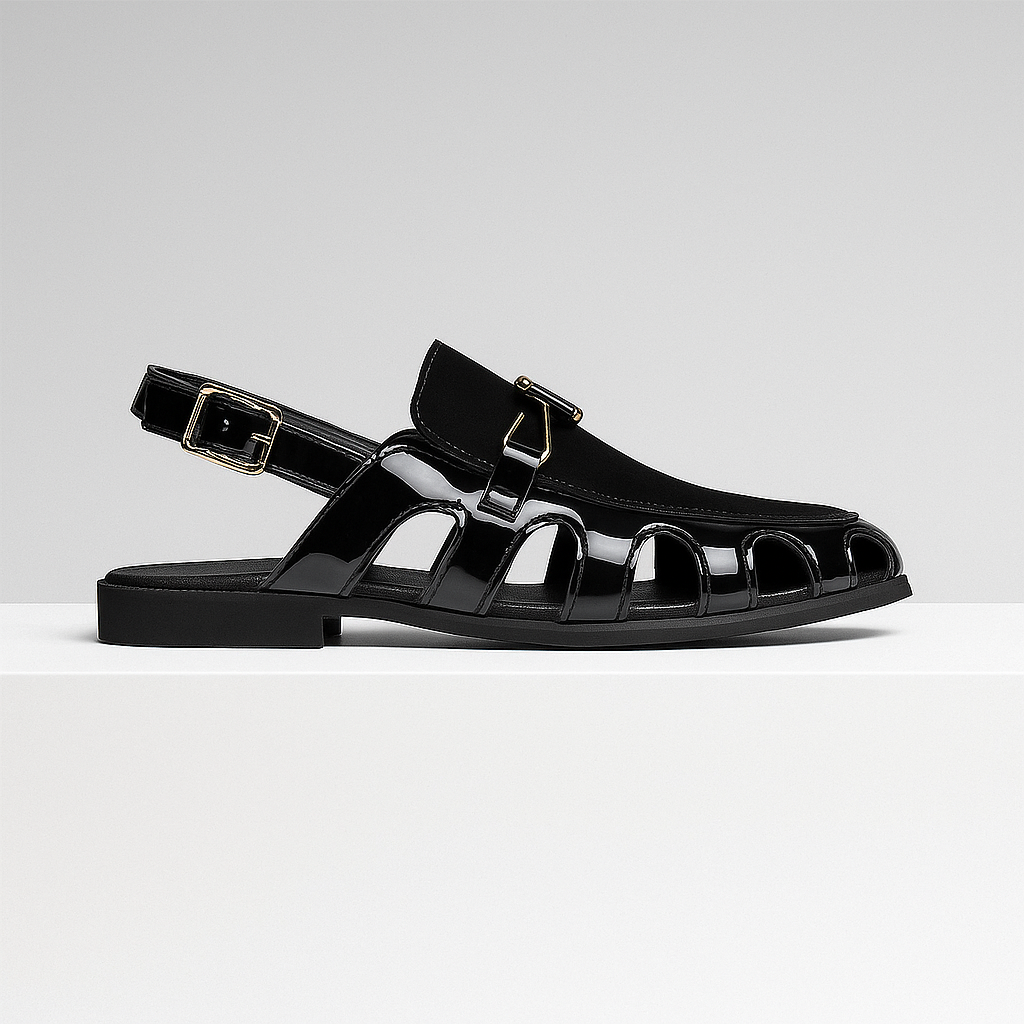 Pair of women's suede slingback loafers, casual footwear on a light background