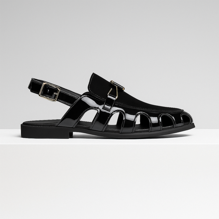 Pair of women's suede slingback loafers, casual footwear on a light background