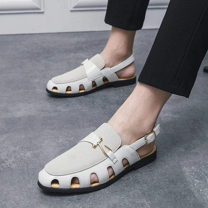 Women's casual footwear: tan suede slingback loafers, perfect for spring/summer fashion