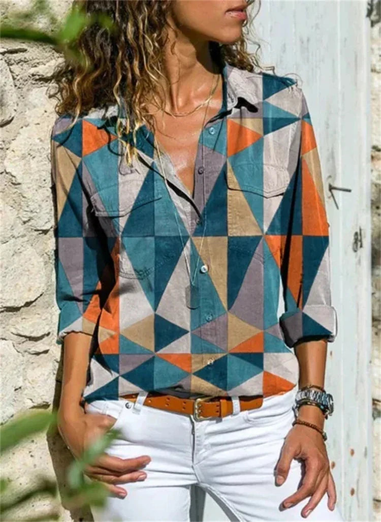 Versatile women's summer blouse, a relaxed fit top that brings an elegant touch to daily wear.