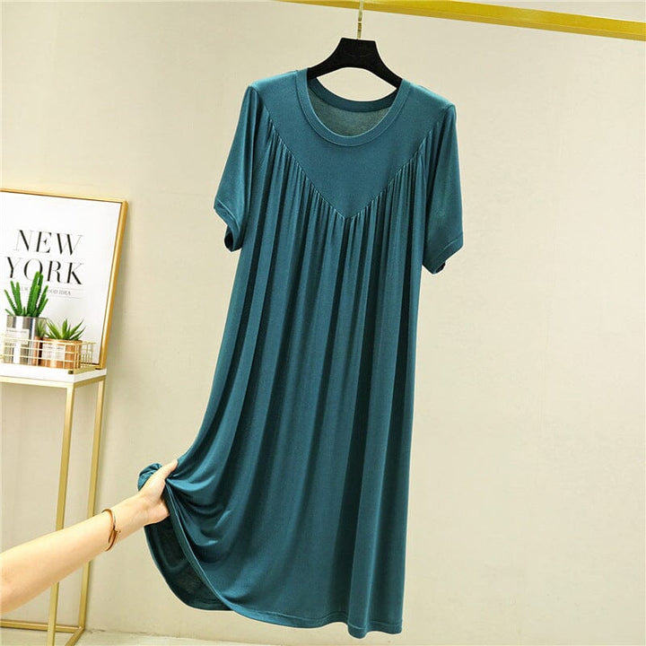 Comfortable women's short sleeve sleep dress, perfect summer pajama wear