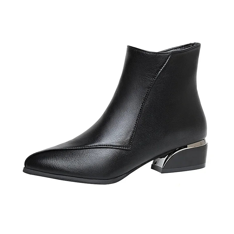 Sylvette women's zipper ankle boots, pointed toe, comfortable design for all-day wear
