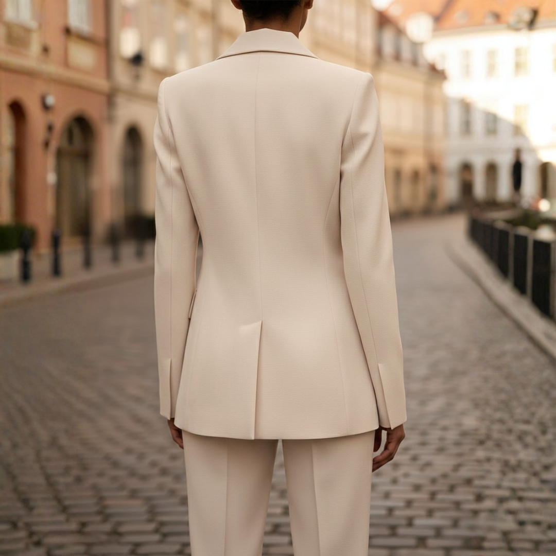 Elegant women's two-piece suit set, perfect for office, business attire, or formal events.
