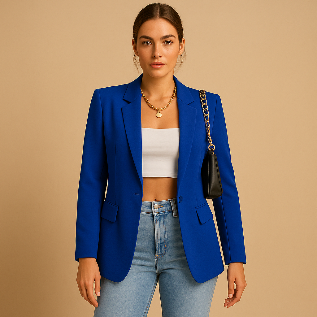 Professional women's tailored blazer, exuding chic elegance for office wear, business meetings, and formal events.