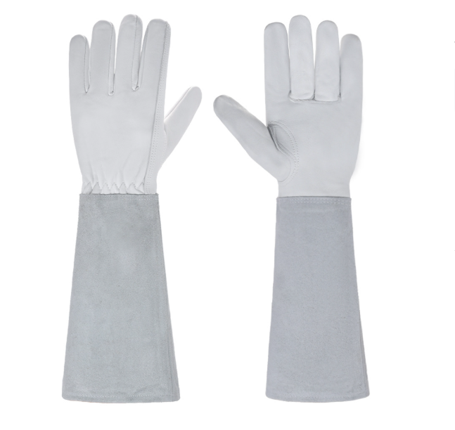 Breathable long rose gloves, women's specific fit, providing excellent thorn and scratch resistance.